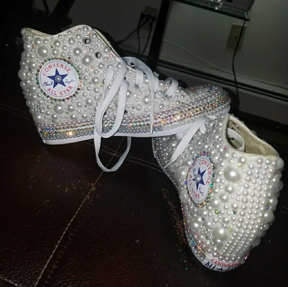 Handcrafted Pearl Converse